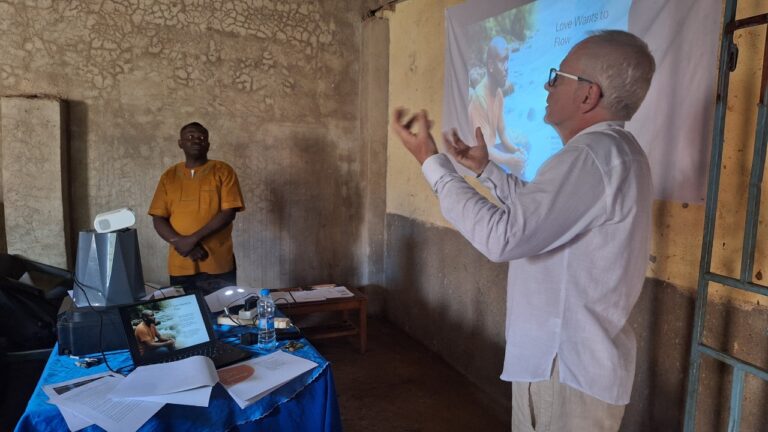 AGCPI trauma healing workshop with John Miller and Justin Samba presenting to the local community