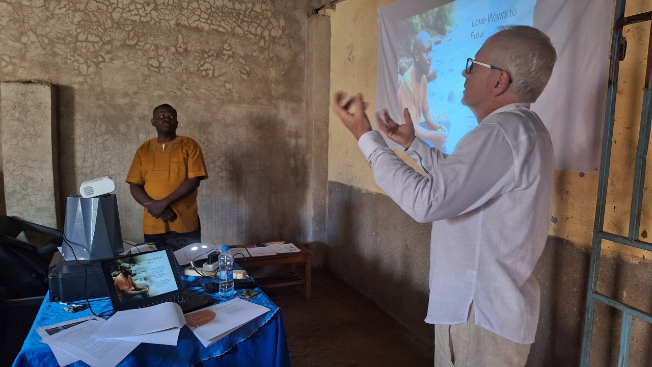 AGCPI trauma healing workshop with John Miller and Justin Samba presenting to the local community