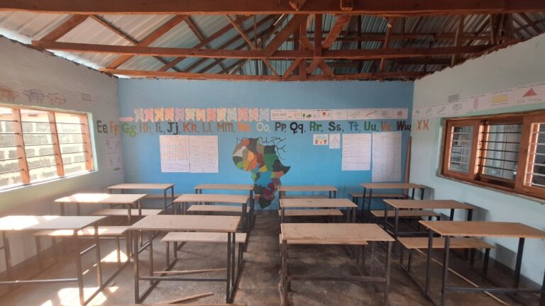 A classroom for providing education for vulnerable children in Ndola, Zambia.